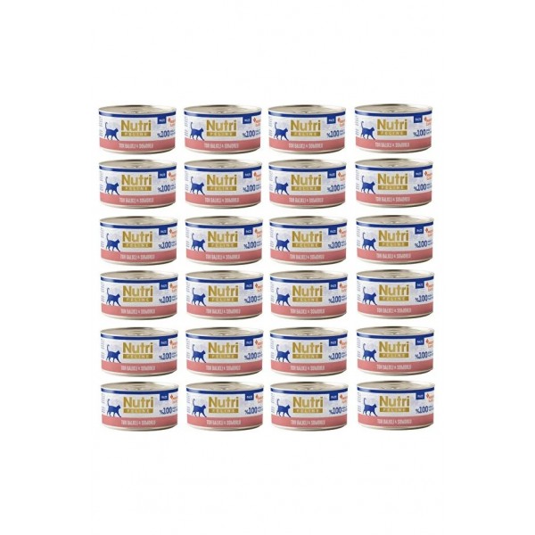  Ton Balıklı ve Somonlu Pate Tahılsız Yetişkin Kedi Konservesi 70 Gr. X 24 Adet - 1 Nutri Feline Ton Balıklı ve Somonlu Pate Tahılsız Yetişkin Kedi Konservesi 70 Gr. X 24 Adet