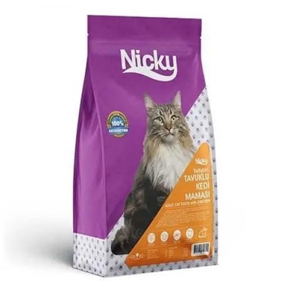 Nicky Yetişkin Tavuklu Kedi Maması - 15 Kg