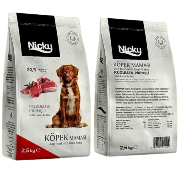 Yetişkin Kuzulu Pirinçli Köpek Maması - 2,5 Kg