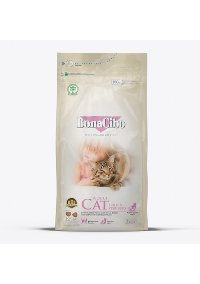 BonaCibo Adult Cat Light-sterilised Kısırlaştırılmış Kediler Için Yetişkin Kedi Maması