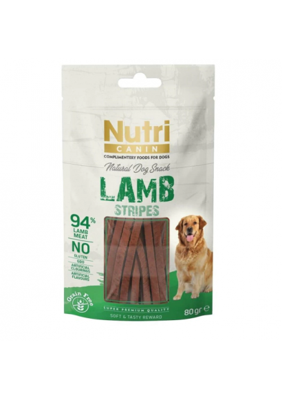 Nutri Tahılsız Kuzulu Şeritler Köpek Ödül Maması 80 gr