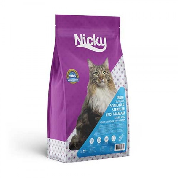 Nicky Sterilize Somonlu Kedi Maması - 15 Kg