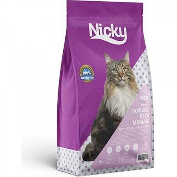 Nicky Yavru Tavuklu Kedi Maması - 15 Kg